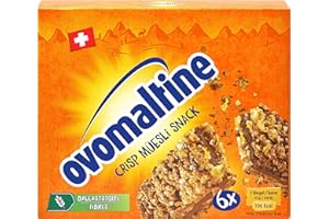 Ovomaltine Crisp - Barrette di cioccolato Crunchy con crema ovomaltina, 6 x 25 g