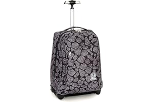 Invicta Trolley Stone, Nero, 35 Lt, 2in1 Zaino con Sollevamento Spallacci per uso Trolley, Scuola & Viaggio