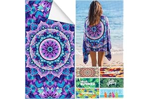 Euakee Toalla de Playa de Microfibra, XXL Toalla de Baño, 180 x 90 cm Ultraligera y de Secado rápido Toalla de Viaje, Toalla de Viaje Portátil para Fitness, Yoga, Sauna (EE02)