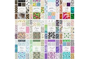 ASENME Scrapbook-Kollektion, 12 Packungen, 120 Designs im A4-Format, 200-Gramm-Papier Papier (Pack 3, 120 Einheiten)