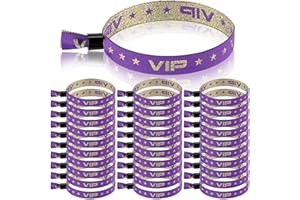 Otuuz 100 Paquetes Pulseras VIP de Tela para Eventos, Festival, Concierto, Cumpleaños y Boda - Pulseras de Identificación
