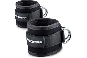 Fitgriff® Sangle Cheville Musculation Poulie V1 - Ankle Straps pour Sport, Kickback, Entraînement des Fessiers - Accessoires de Fitness pour Cable Machines
