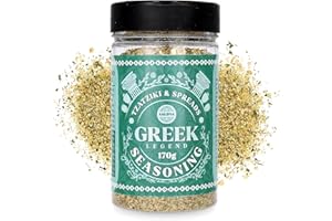 SALDVA Assaisonnement Greek Legend Tzatziki & Tartinades – Mélange d’Épices Grec Premium – Idéal pour Tzatziki, Tartinades et Sauces – Grand Pot (170g)