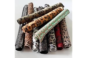 LA GARZARARA - Scampoli di Pelle con Stampa Leopardata - Minimo 25x20 cm Massimo 40x40 cm - 0,500 kg - Selezione Casuale per Artigianato Cucito e Creazioni Handmade - Frantasie Varie - B1460 -RC