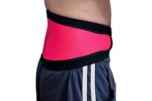 Lumbar Girdle - Unique Lumbar Protection Belt - Anti-Sweat, Hypoallergenic (No Neoprene - No Latex), Fits the Most Delicate Spikes - 4DflexiSPORT (FRAMBUESA, S, 80-90 cm)