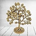Mohan Jodero Brass Kalpavriksha Tree/Tree of Life in Antique Golden Finish, Height 6 inch
