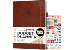 Clever Fox Budget Planner - Expense Tracker Notebook. Monthly Budgeting Organizer, Finance Logbook & Accounts Book, Bill Tracker, A4 (Brown)