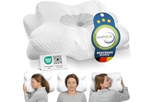 GENTLE NORTH Orthopädisches Nackenstützkissen bei Nackenschmerzen aus hochwertigem Memory Foam - Ergonomisches Nackenkissen - Kopfkissen für Seiten-, Rücken- & Bauchschläfer - waschbarer Bezug bei 40°C