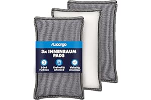 ‎LICARGO LICARGO® Innenraum Pads (3 Stück) - porentiefe Reinigung von Kunststoff, Polster, Leder & Armaturen - wie Mikrofasertücher Auto Innenraum Reiniger Pads, Auto Zubehör Innenraum Reinigung, 13x8cm