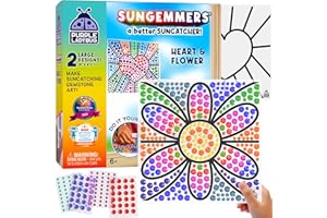PURPLE LADYBUG SUNGEMMERS Fenster Suncatcher Mosaik Bastelset Kinder - Einschulung Geschenk Mädchen 6 7 8 9 10 11 12 Jahre - Kreatives Basteln Mädchen 10 Jahre - Personalisierte Geschenke & Weihnachtsgeschenke