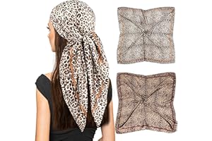 vimate Kopftuch für Frauen-35“ Quadrat Seide Gefühl Satin Schal Seidentuch für Haar Wrapping und Schlafen in der Nacht.