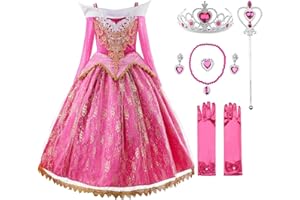 JerrisApparel Mädchen Prinzessin Spitze Kleid Rosa Schulterfrei Party Kostüm Verkleidung (6 Jahre, Rosa Mit Zubehör)