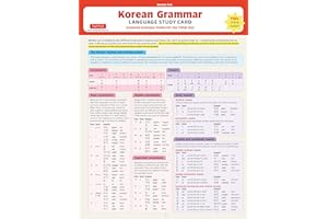 Korean Grammar Language Study Card: Essential Grammar Points for the Topik Test (Includes Online Audio)