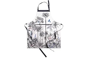 Maison d' Hermine 100% bawełniany fartuch z regulowaną szyjką i ukrytą środkową kieszenią | Święto Dziękczynienia / Boże Narodzenie