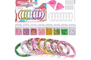 lelechong Cadeau Fille 5 6 7 8 9 ans, Activité Manuelle Kit Bracelet Enfant Jouet Fille 5 6 7 8 ans Cadeaux Anniversaire, Activité Manuelle Bricolage pour 6 7 8 idée Cadeau Loisir Creatif Enfant 6-9