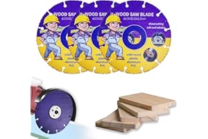 Kizaten 3Pcs Disco da Taglio per Legno,115 mm Disco da Taglio Multiruota in Carburo,Lame da Taglio per Legno per Smerigliatrice Angolare Per Tavole,Compensato,Gomma,Chiodi in Acciaio