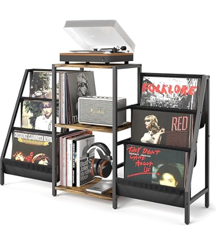 レコードスタンド MAX Turntable Stand Record Player Stand with Vinyl Storage, Record Player Table with