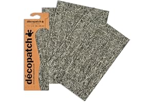 Décopatch - Ref C469O - Black Cracked Effect Print Paper Pack - Each Sheet 30 x 40cm, Pack of 3 Paper Sheets - Best Used With Décopach Glue & Varnish, Black