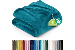 Utopia Bedding Fleece Filt Turkos 300GSM Antistatisk Fuzzy Mjuk Filt för soffa och säng [200x150 cm]