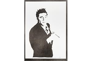 moreno-mata Kramer Autentico Graffiti Hecho a Mano Handmade Poster Series TV Seinfeld Cuadros Decoracion Salon Modernos Regalos Originales para Hombre y Mujer