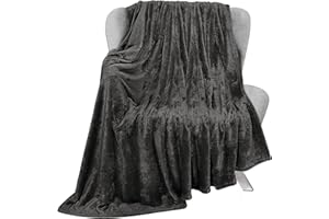 Bedbric Fleece Blanket for Bed Double - Grey Bed Throw Double Size - Soft and Fluffy Blanket Double Bed Size - Large Blanket & Throws for Beds - Cozy Grey Blanket for Bed Double - Sofa Throw Blanket