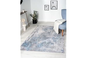 ‎MY-RUG MY-RUG Outdoor-Teppich Ishaan waschbar - Rechteckig, blau-grau, strapazierfähig und perfekt für den Außenbereich, 180 x 120 cm, Terassenteppich