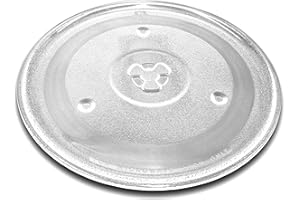 vhbw Universal Mikrowellen-Teller für Diverse Mikrowellen z.B. kompatibel mit Bosch, Siemens, Bauknecht - Drehteller, 27 cm, Glas, Transparent