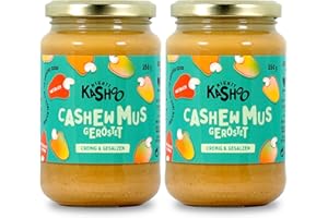 ‎MIGHTY KASHOO Mighty Kashoo - Geröstet cremig & salzig, Nachhaltiges Cashewmus aus Westafrikanischen Nüssen, 350g im Glas - Natürlich, vegan und reich an Nährstoffen