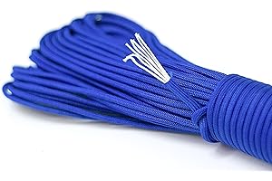 PRECORN Cuerda Paracord de Supervivencia en Azul Hecho de Cuerda de Paracaidas Prueba lágrima 31m