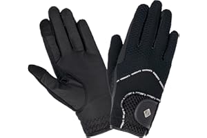 LeMieux Unisex 3D Mesh Riding Gloves in Black - Lightweight & Breathable - Anti Slip