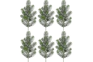 ‎ANNASTORE Annastore 6 x naturgetreue, künstliche Tannenzweige L 53 cm - 13 Triebe - für weihnachtliche Dekorationen - wetterfest - frostsicher - Weihnachtsdekoration - Tannenzweige künstlich