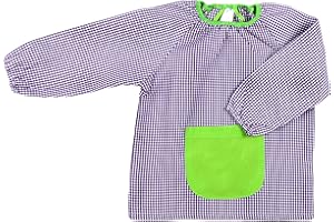 H HANSEL HOME Bata Escolar Baby Escolar Babi para Colegio Infantil Sin Botones Niño y Niña Elástica en Puño y Cuello