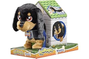 Goliath - Animagic, Waggles en balade - chien peluche interactive pour enfant - à partir de 3 ans