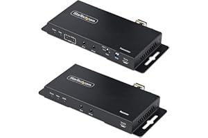 StarTech.com Przedłużacz HDMI su fibra ottica LC, 4K 60Hz fino 1 km (tryb pojedynczy) o 300m (Multitryb) - HDR, HDCP, 3,5mm Audio/RS232/IR Extender, zestaw trasmettitore e ricevitore (ST121HD20FXA2)