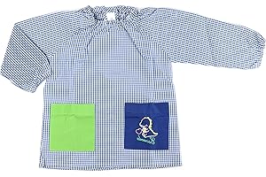 Etrexonline Bata Escolar Babi Escolar Infantil Sin Botones Niño y Niña Elástica en Puño y Cuello