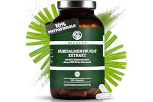 ‎QIDOSHA QIDOSHA® Sägepalme Extrakt Kapseln hochdosiert, 10% Phytosterole, davon 70% Beta-Sitosterol, 250mg (NEU) Sägepalmenextrakt je Kapsel, 180 Stk/Glas, vegan, deutsche Fertigung, jede Charge laborgeprüft