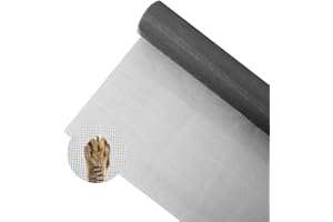 HAOYULUO Tela Mosquitera Por Metros 120 x 250 cm,Mosquitera Ventana Fibra de Vidrio,Mosquitera Se puede cortar a voluntad，A prueba de insectos, rayos UV, adecuado para ventanas, salones y puertas (Gris)