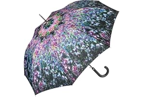 VON LILIENFELD parasol Claude Monet motyw ogrodowy otwarty automatyczny stabilny parasol z trzciny wiatroodporny