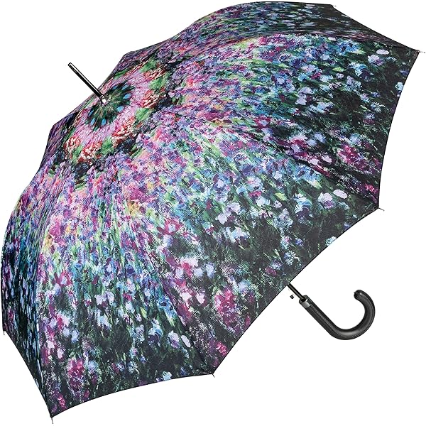 Grand Parapluie Parasol Plage Parapluie Von Lilienfeld VON LILIENFELD® Parapluie Claude Monet Le Jardin Ouverture Ombrelle Anti Uv Parasol De Plage Anti Uv Parapluie Compact