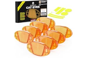 Weidebach® Bicycle Spoke Reflectors With High Radiance, Cat Eyes Incl. Reflective Stickers, Bicycle Reflectors Conform To Stvzo, Bicycle Reflectors For All Common Wheel Sizes