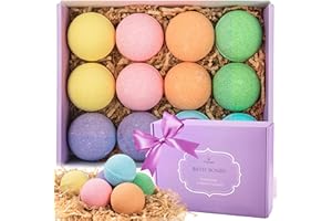 TTRWIN Badebomben Geschenk Set 12er Pack für Frauen - Natürliche Zutaten - SPA Sprudelbäder mit ätherische Öle - Hautpflege - Entspannung von Körper und Geist - Geschenk Idee