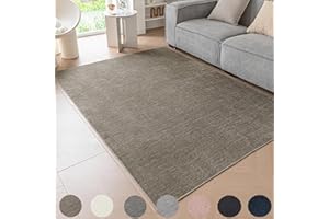 Ceneco Short Pile Rug,Taupe Rugs Living Room, Modern Indoor Thin Rugs for Bedroom, Low Pile Washable Area Rug for Office,Lounge (Taupe, 60×120cm)