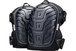 NoCry - Rodilleras profesionales con acolchado de espuma resistente y cojín de gel cómodo, doble correas sólidas y clips ajustables fáciles de fijar.