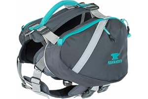 Mountainsmith K9 Hunde-Rucksack, Verstellbares Brust- und Rückengeschirr Hunde-Rucksack, Satteltaschen mit Reißverschlusstaschen für Camping, Reisen, Outdoor, Rucksackreisen, Wandern