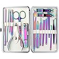 Beauté Secrets Manicure Kit, pedicure tools for feet, Nail Clipper, Manicure Pedicure kit for women and Men, 18 Pieces,Perfect Gifts for Women and Men (Rainbow)
