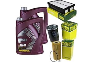 DIEDERICHS Filter Set Inspektionspaket 10 Liter MANNOL Motoröl Diesel TDI 5W-30 API SN/CF MANN-FILTER Luftfilter Ölfilter Kraftstofffilter