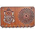 My Dream Carts Ganesha Swastika Chakra Key Holder for Home Decor Item | Stylish Key Hanger Wall Mounted | Handicraft Key Chain Stand | Wooden Keychain Hangers for Office Decoration | Wood Keys Holders