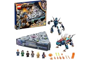 LEGO Marvel L'Ascesa di Domo, Navicella Spaziale dal Film sugli Eterni,Giocattolo da Costruire con 6 Minifigure dei Supereoi e 2 Deviant, Idee Regalo, Giochi per Bambini e Bambine da 8 Anni 76156