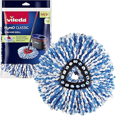 Dweilhoes voor nat of droog reinigen - vervangende microvezelhoes DUBBELE VERPAKKINGSSET voor 40 cm opvouwbare mophouder MADE IN GERMANY, vloermop voor vloerbedekking laminaat, vloerdelen, hout