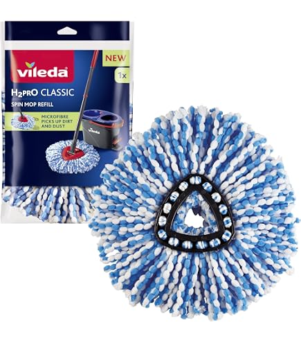 Lot De 6 Têtes De Serpillière Microfibre - Compatibles Vileda Turbo, O-Cedar Spin Mop - 10